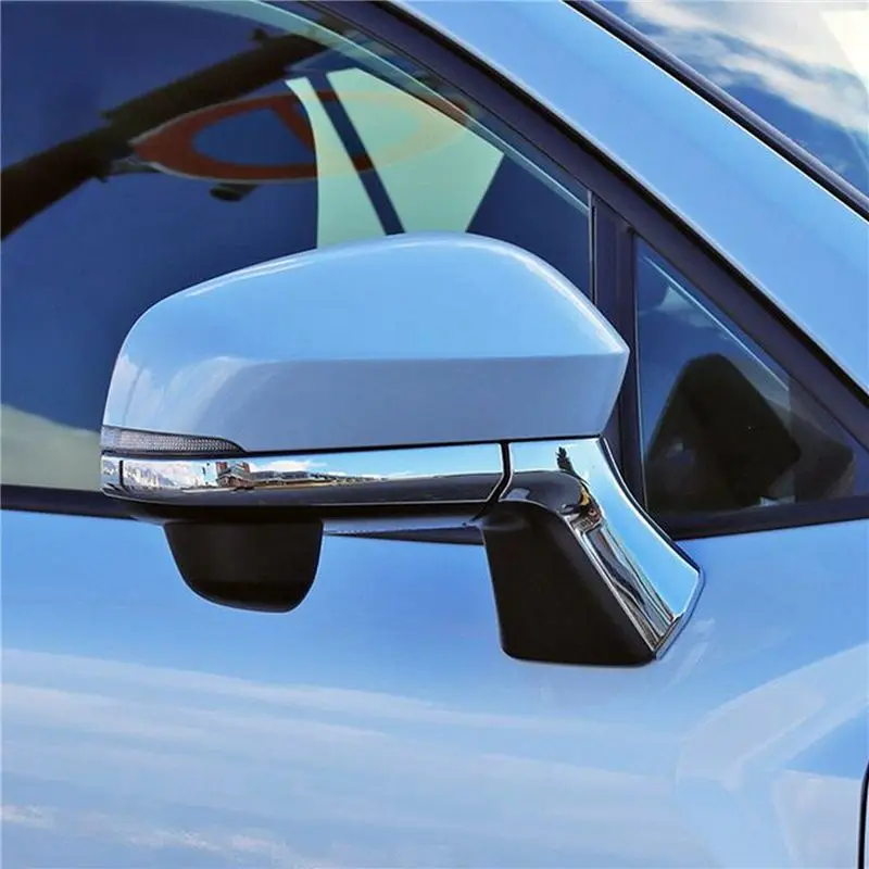 Rare 16Pcs ABS Chrome Side Rearview Mirror Strip Cover Trims Sticker For Toyota Corolla Cross 2021 2022 RHD
