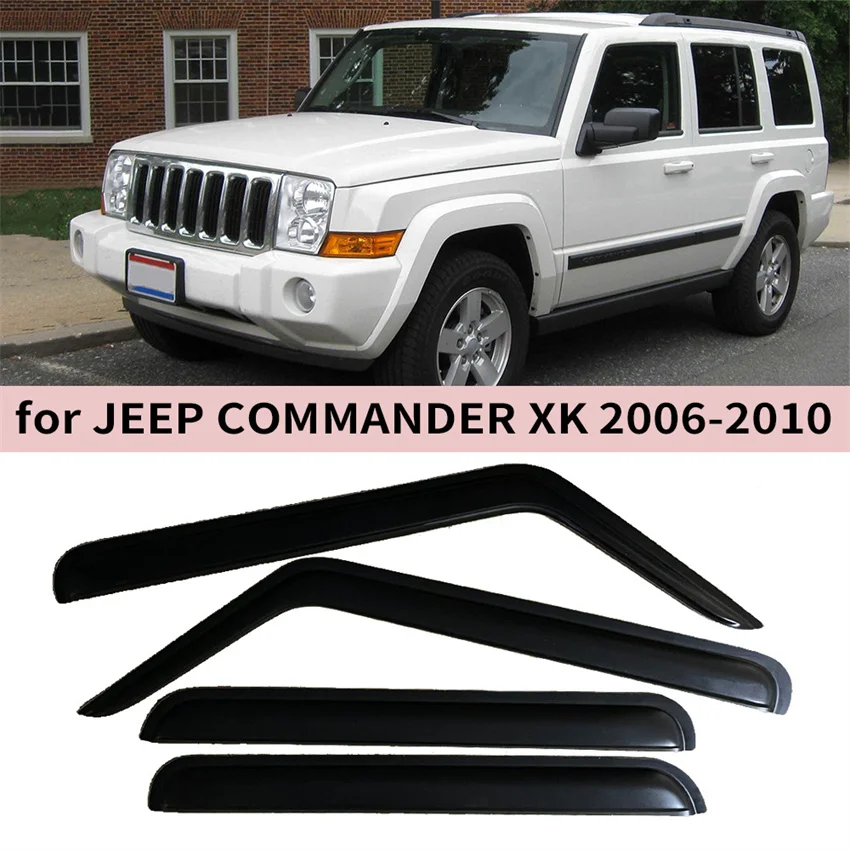 

Оконный козырек для Jeep COMMANDER 2006, 2007, 2008, 2009, 2010, ветрозащитные дефлекторы, защита от дождя, дверной козырек, вентиляционные шторы, вентиляционный козырек