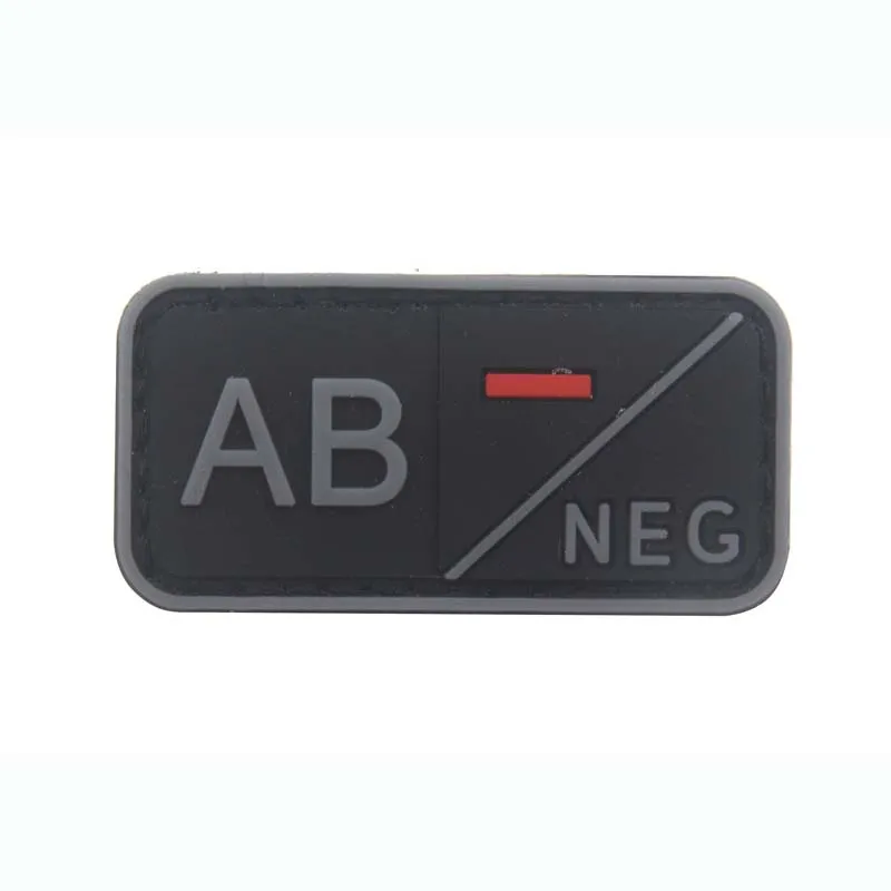 5*2,5 CM 3D Blutgruppe Abzeichen Patch A+ B+ AB+ O+ A- B- AB- O- PVC Gummi Embleme, Militärische Taktische Abzeichen Patches mit Haken – Detail 6