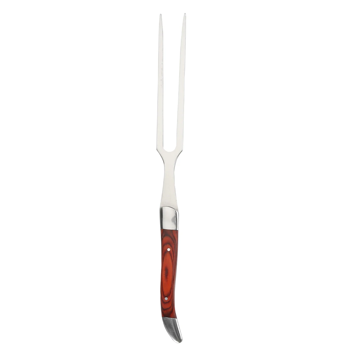 

Stainless Steel Meat Fork Carving Tool BBQ Cleaver Turkey Ham Slicer Wooden Handle Chef Knife Practical Use
