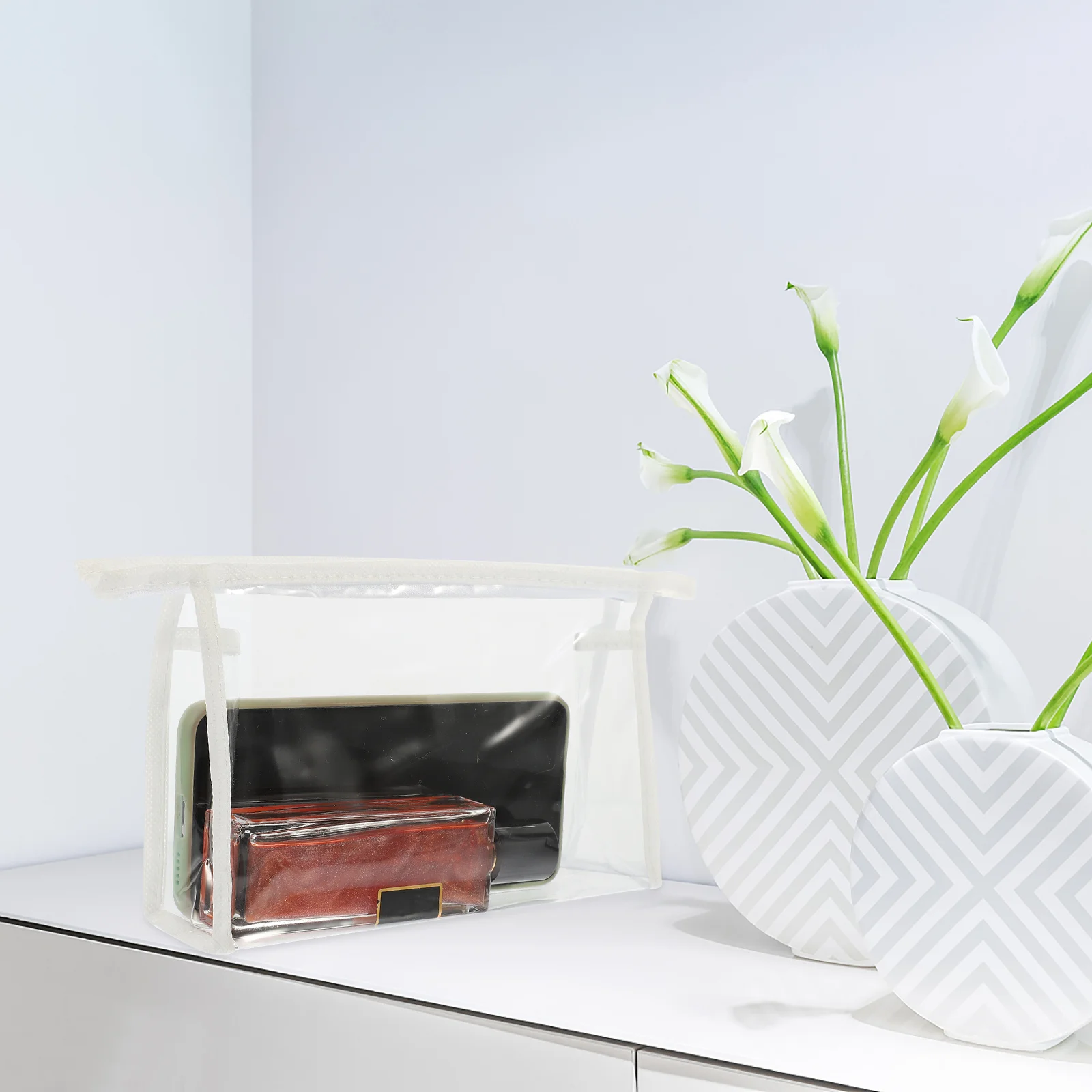 4-teiliges tragbares Make-up-Taschen-Set, transparenter Organizer, wasserdichter Reise-Kulturbeutel, Aufbewahrungsbeutel mit Reißverschluss für den täglichen Gebrauch