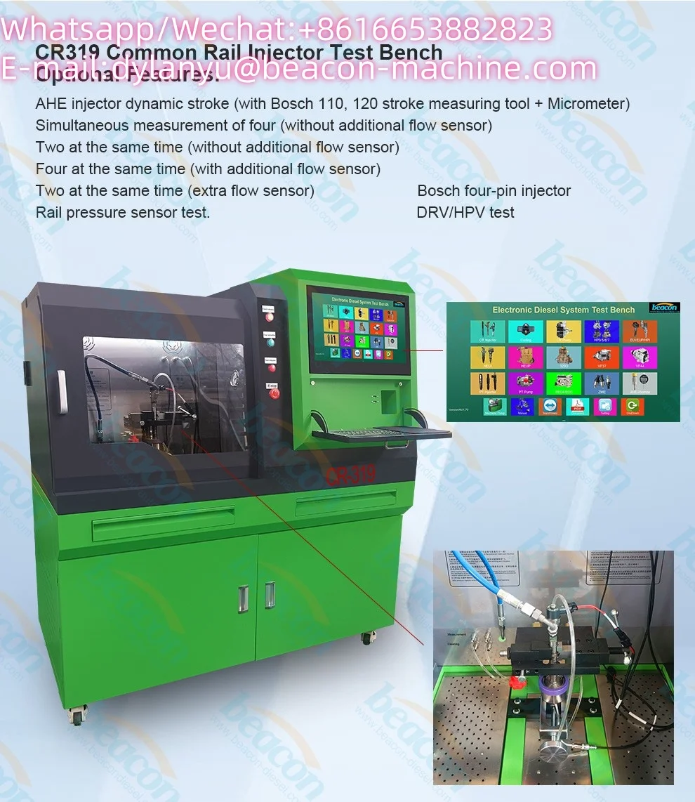 منارة CR319 CRDI السكك الحديدية المشتركة حاقن الديزل إصلاح أداة اختبار حقن الديزل مقاعد البدلاء