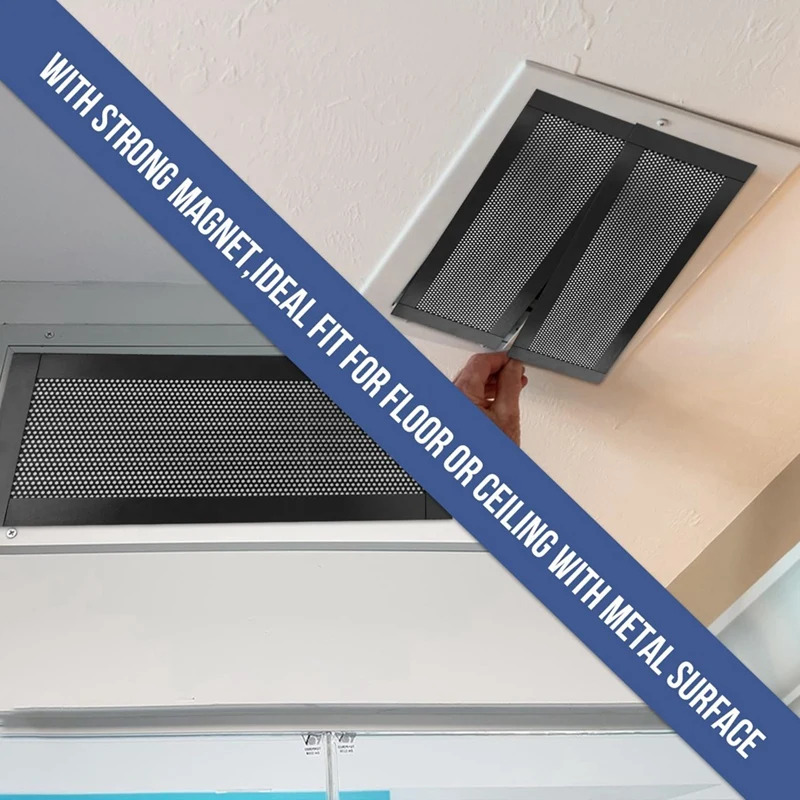 Copertura magnetica per la ventilazione del pavimento Copertura per schermo di ventilazione dell'aria da 4X10 pollici in PVC per il pavimento del soffitto della parete Cattura detriti