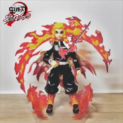 14cm Demon Slayer Rengoku Kyoujurou Figma 553 Joints Movable Anime Action Figure Toys Doll Gift
