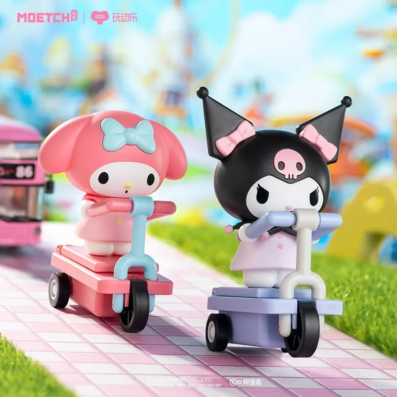 Sanrio Scooter Series Hello Kitty Melody Culomi Cannella Cane Cieco Scatola Ornamento Bambola Giocattolo Alla Moda Figura Regali