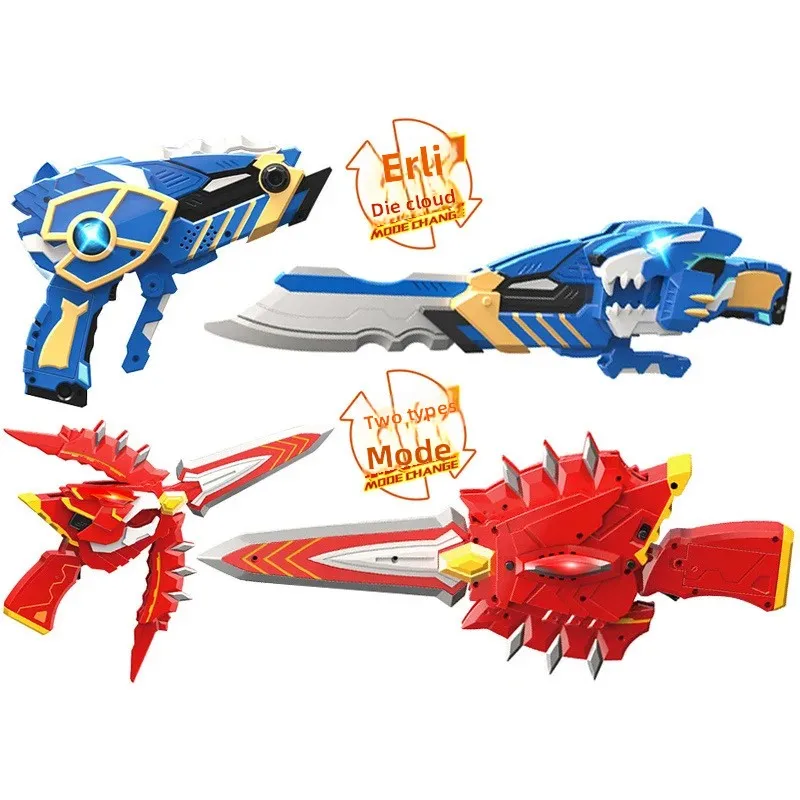 Mini agente especial equipe brinquedos para meninos transformando armas mecha forte espada arma de luz espada max crianças playset colecionável