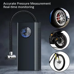 Inflator Portable Air Compressor 3000mAh Air Pump for Car Tires Electric Bike Tire Motorcycle Auto Ball Bicycle 5V USB Charge