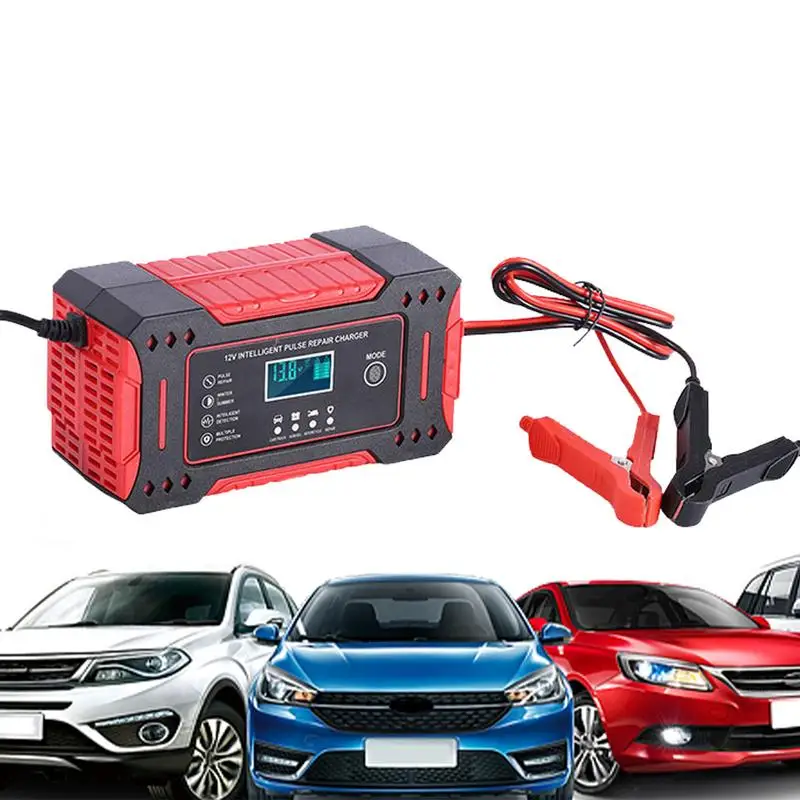 

12V 6A Car Battery Charger Battery Desulfator Maintainer Trickle Charger Motorcycle Battery Charging Unit Lead-Acid Battery