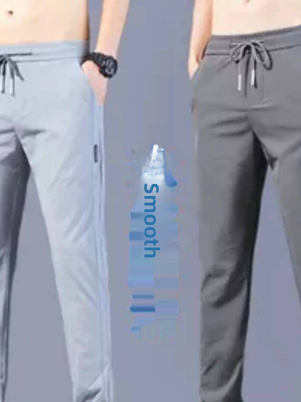 

Свободные спортивные брюки из ледяного шелка для мужчин, тонкие прямые летние дышащие повседневные брюки, молодежные активные брюки с низкой талией, длинные...