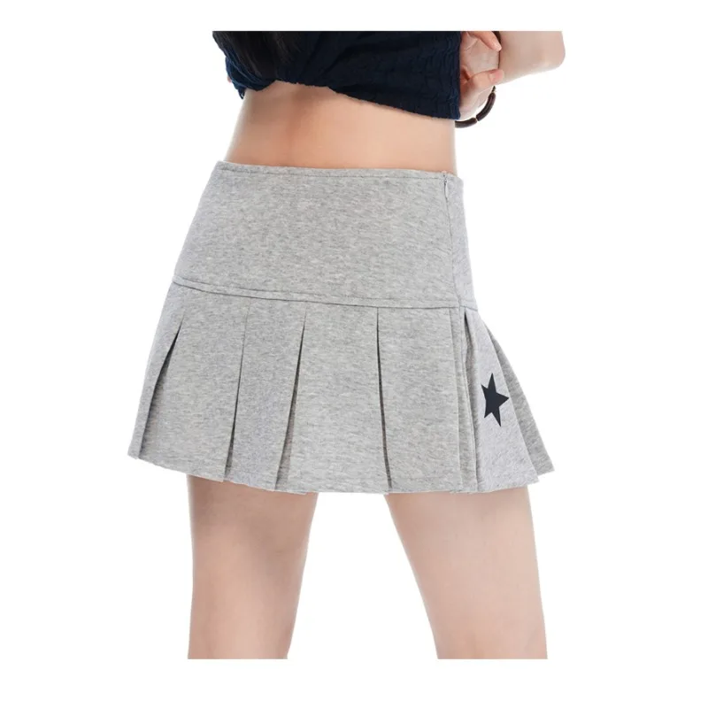 Women's Skirt Summer White High Waist Pleated School Girl A Line Slim Sexy Short Mini Cute