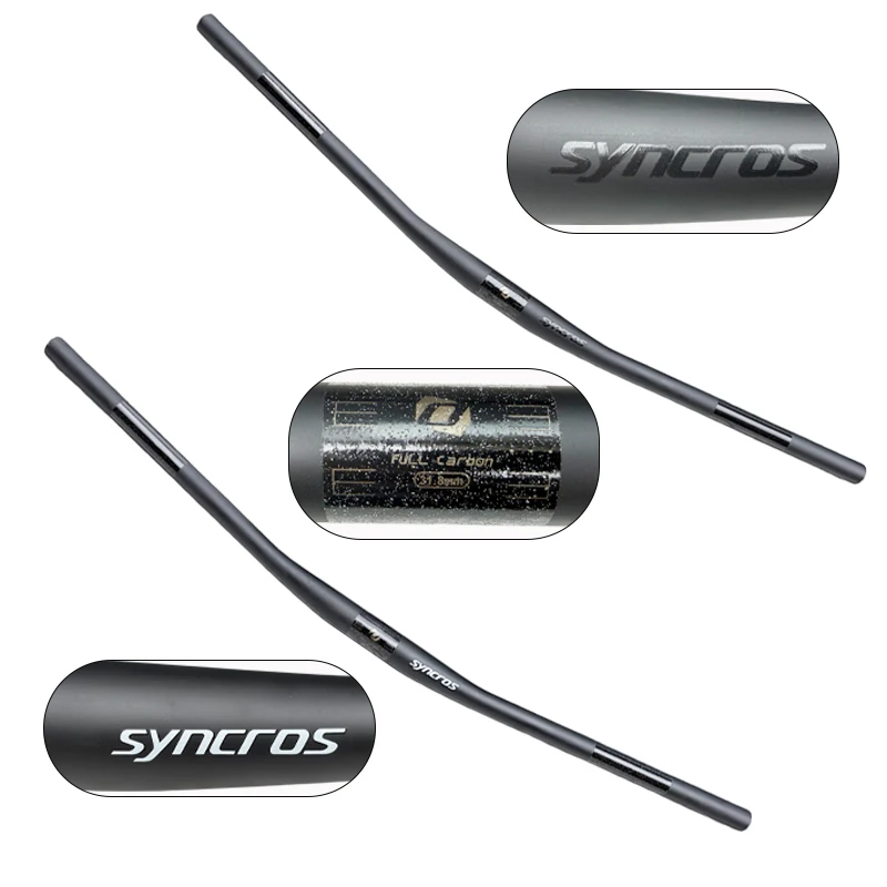 Syncros Carbonfaser MTB Lenker 9 Grad 31,8mm Matt Flach Mountainbike Lenker Fahrradzubehör – Detail 4