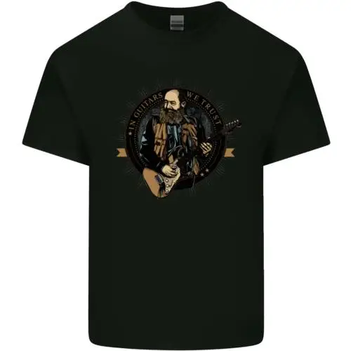 Guitars We Trust Guitarist Acoustic Men's Cotton T-Shirt