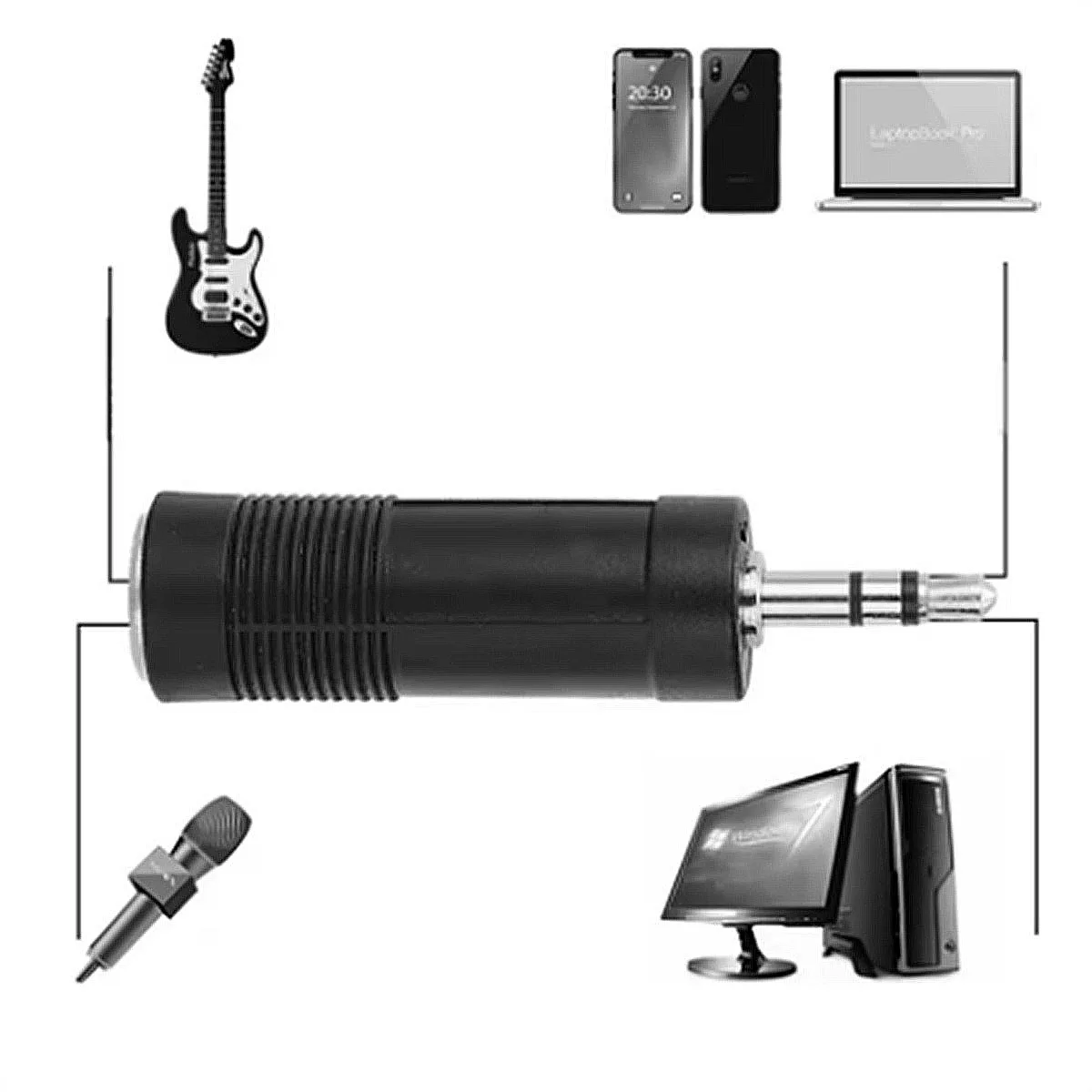 3.5mm Female To 6.35mm Male Stereo Headphone Audio Adaptor Microphone Connector For Pro Audio Applications