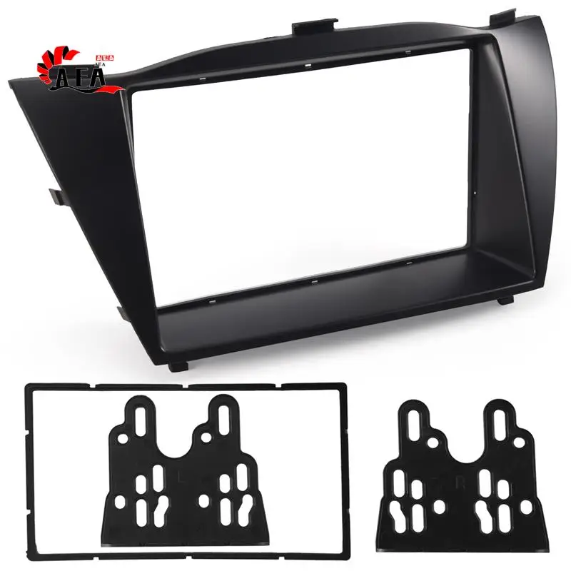 

AEA0-Double Din Car Radio Fascia Trim Kit Install Frame DVD Panel Stereo Interface For HYUNDAI TUCSON IX35 2010+ 178X102mm