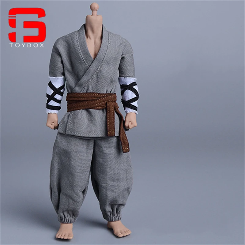In Stock ATStory 1/12 Scale Male Soldier Martial Monk Fighting Clothes Model For 6 Inch Romankey Action Figure Body Dolls