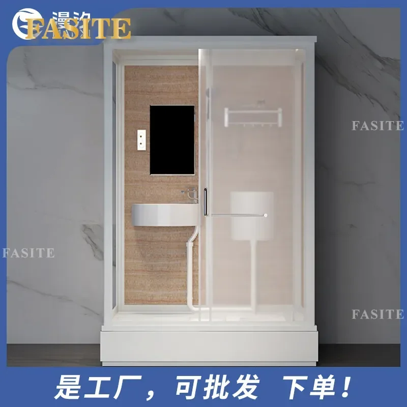 For Small Apartment Integrated Shower Room Household Bathroom Dry and Wet Separation Toilet Installation Space Saving Compact