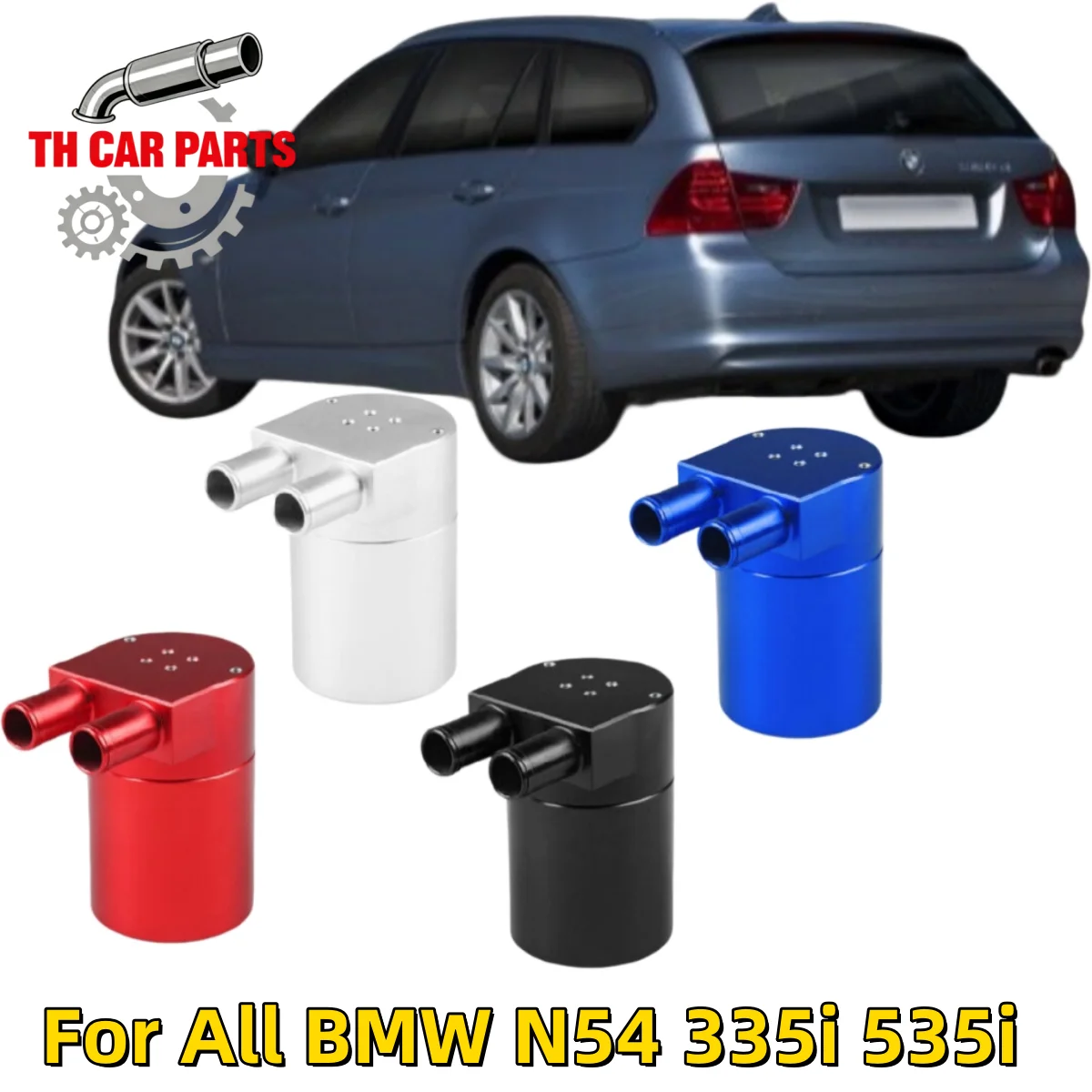 

Billet Aluminum Oil Catch Can Tank Bottle Baffled For BMW N54 335i 535i