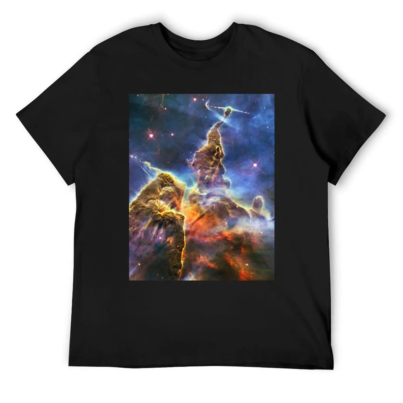 Carina Nebula, Mystic Mountain. HH 901 (Hubble telescope) — space poster T-Shirt summer top mens t shirts top quality