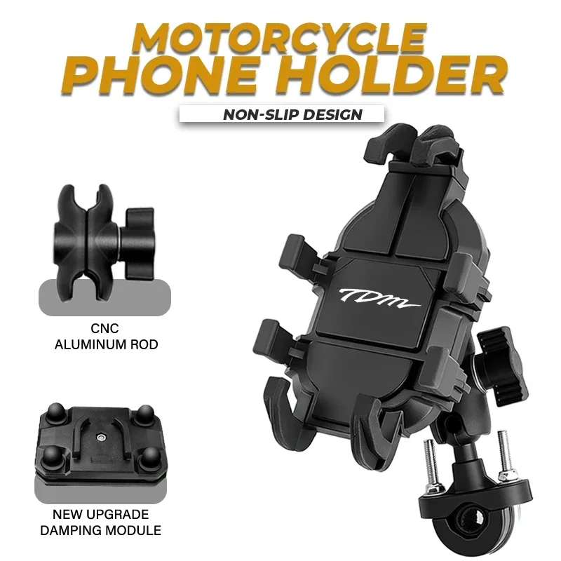 High-Quality Phone Holder Shock Absorption Motorcycle Navigation Bracket For YAMAHA TDM TDM900 TDM850 TDM1250 850 900 Accessorie 5