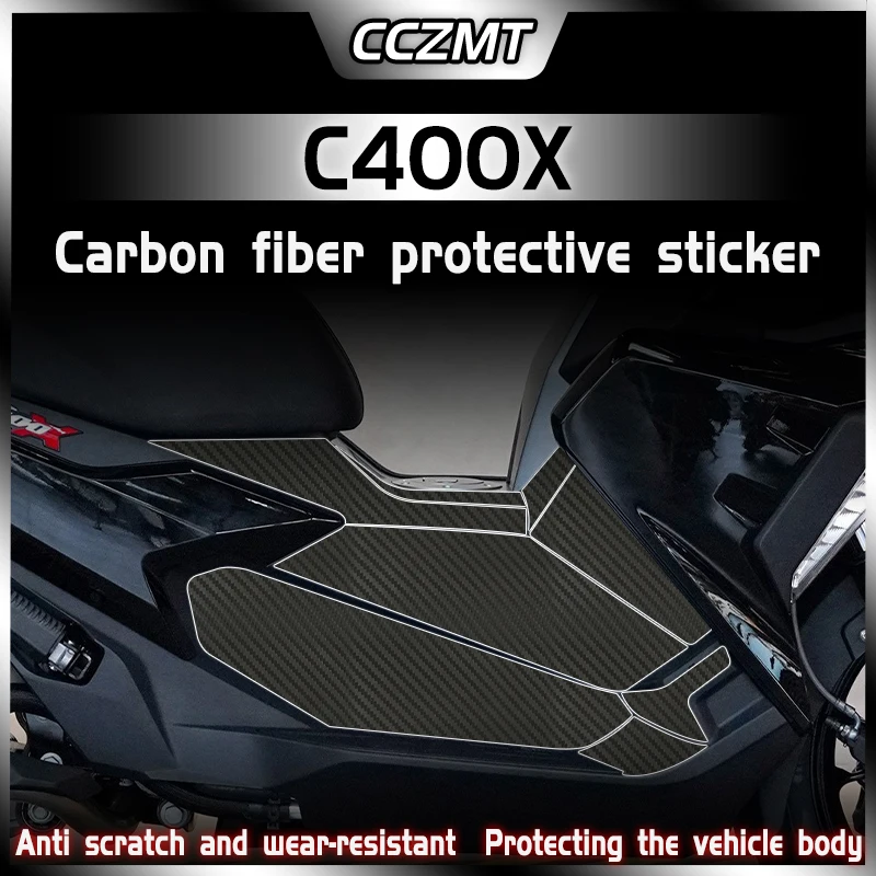 Carbon fiber film sticker 3D wear-resistant sunscreen waterproof body protection film anti-wear sticker For BMW C400X c400x