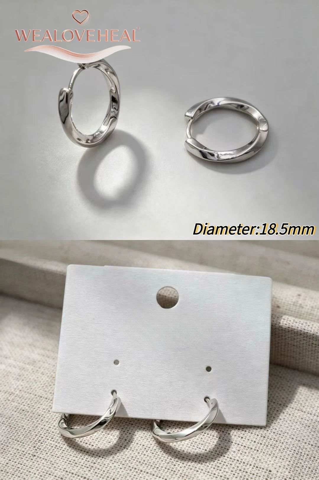 ohrringe damen, ohrringe, Rhodium-Plattierte Messing Huggie Creolen Minimalistische Geometrische Strukturierte Designs, Eleganter Alltagsschmuck Geschenk für Frauen – Detail 36