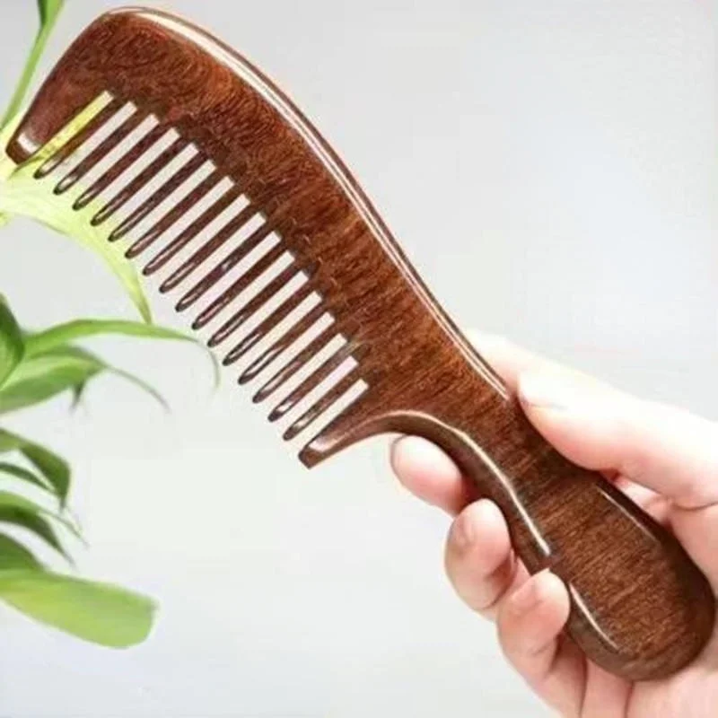 

Wooden Comb Handmade Detangling with Handle Anti Static Wood Combs Anti Static for Women Men Gift