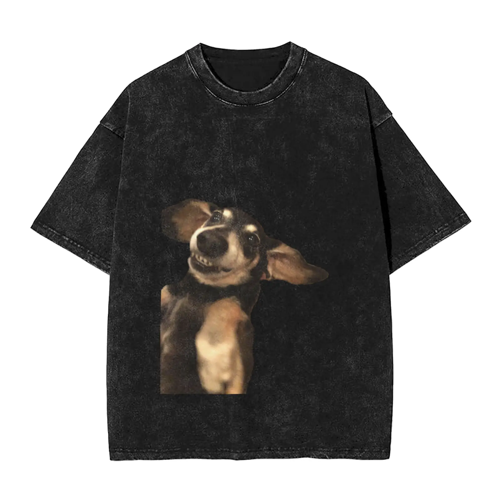 Silly Buddy Dog Classic Trendy A Vintage Oversized Cotton Unisex T-Shirts