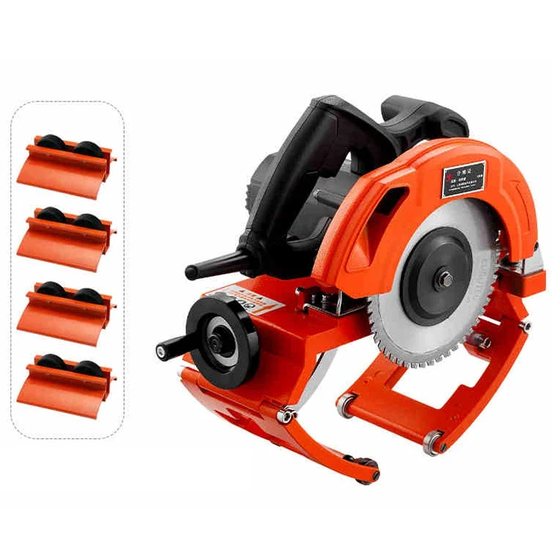 Galvanized Steel Pipe Plastic Fire Round Pipe Cutting Machine 40-250MM Electric Small Portable PE Pipe Cutting Machine