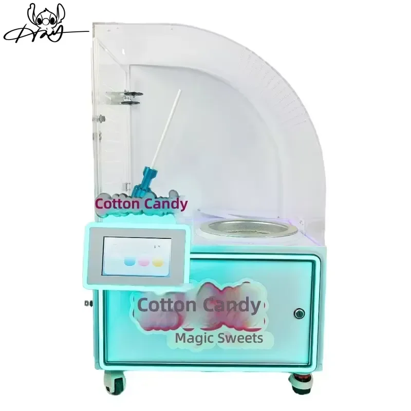 Automatic Electric Marshmallow Machine for Kids Custom Sugar Food Grade Multi Plug 4 Flowers Cotton Candy Maker Home Party