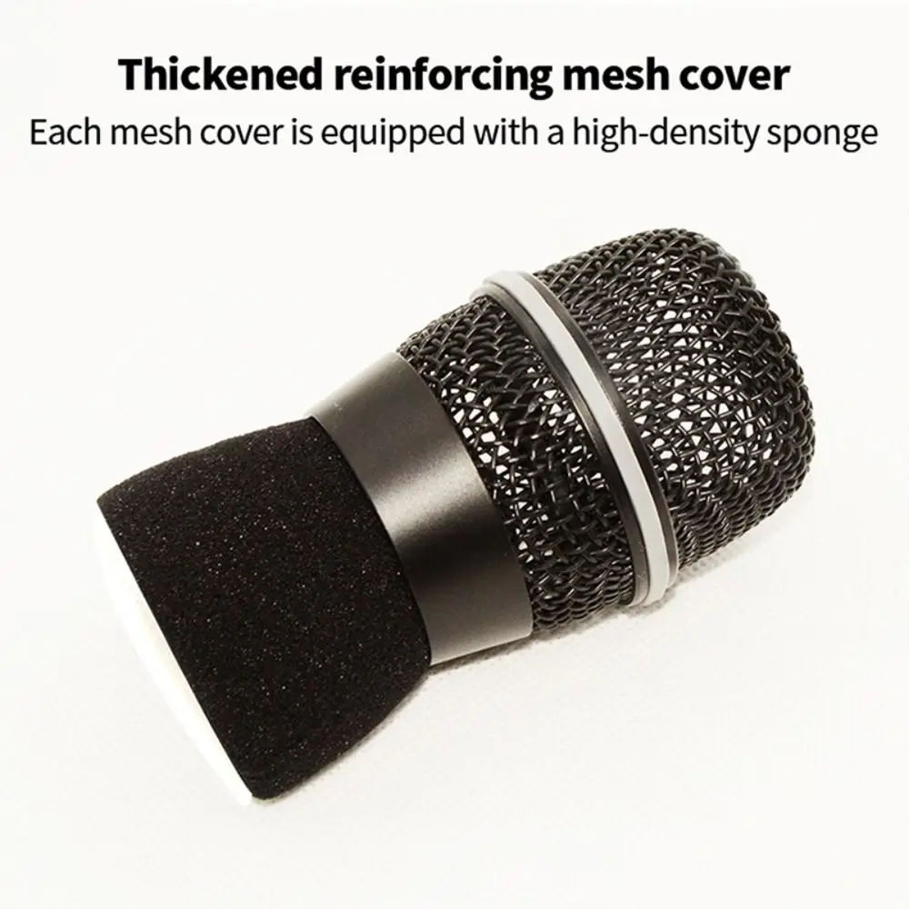 Head Replacement High Density Sponge Accessory Metal Mic Mesh Cover Microphone Mesh Head Microphone Grill Head Replacement Head