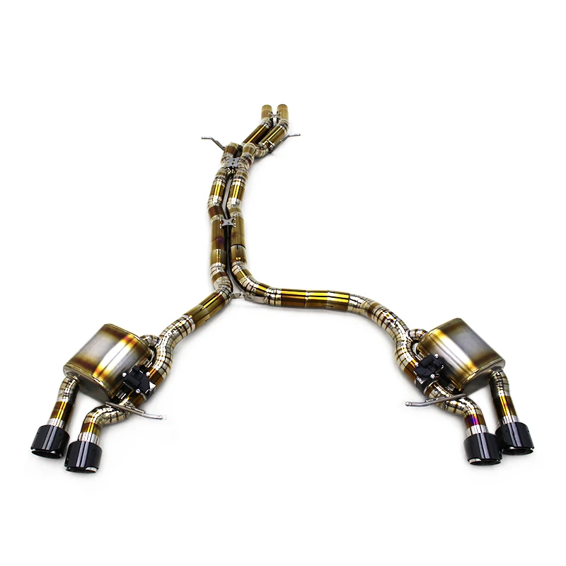 

Custom Catback Exhaust For Porsche Macan 3.0T 2014-2024 Sport Car Parts Gold Titanium Pipe Muffler Valvetronic Exhaust System