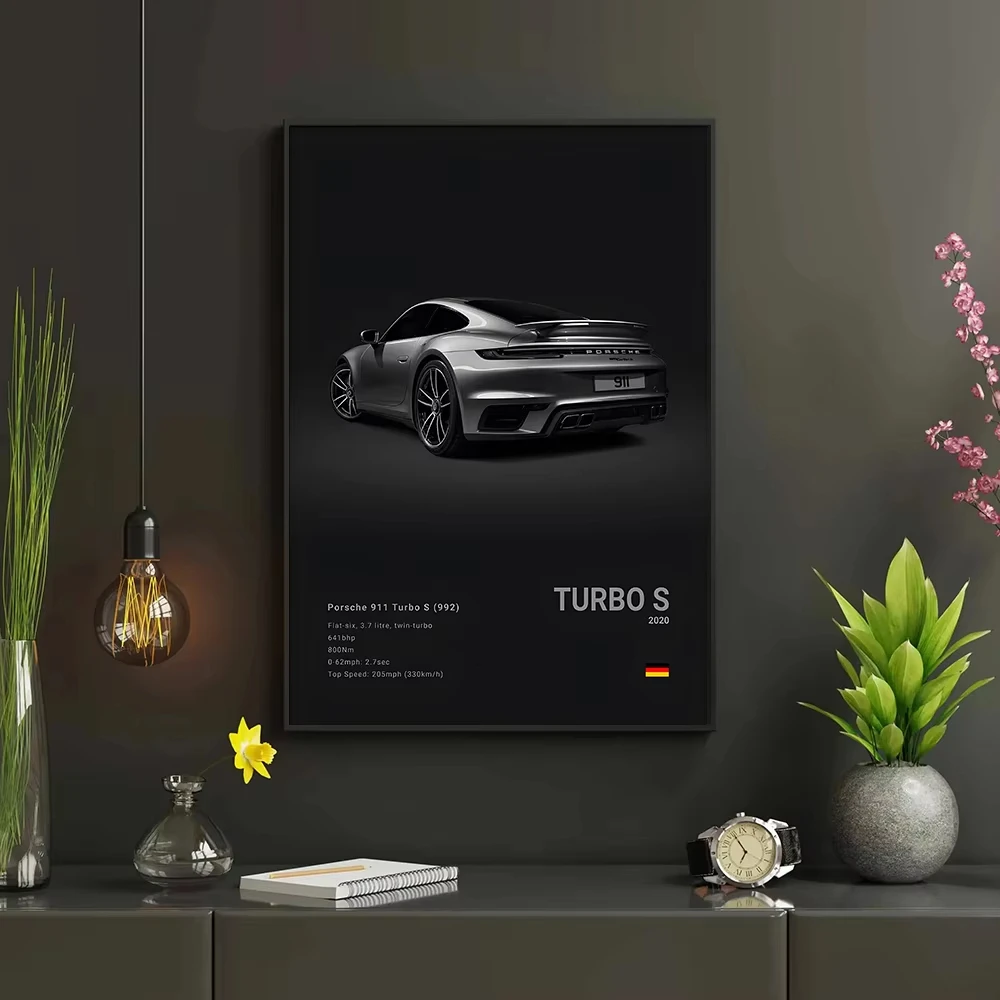 ملصق فني للسيارة المعروفة 918 GT3 M5 RS6 SVJ، لوحة فنية مطبوعة على القماش عالية الوضوح، تستخدم لتزيين جدران المنزل