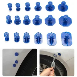 Linguette per la riparazione di ammaccature per auto 18 pezzi Kit di strumenti per la riparazione di ammaccature per auto Kit di strumenti per la rimozione di ammaccature per colla blu adesivo per ventosa per carrozzeria automobilistica