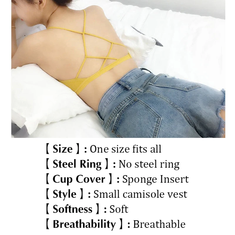 Reggiseno sportivo con cinturino incrociato da donna Push Up Top donna Yoga Gym Crop Top reggiseno Femme Fitness Top Sport Bh reggiseni traspiranti canotta