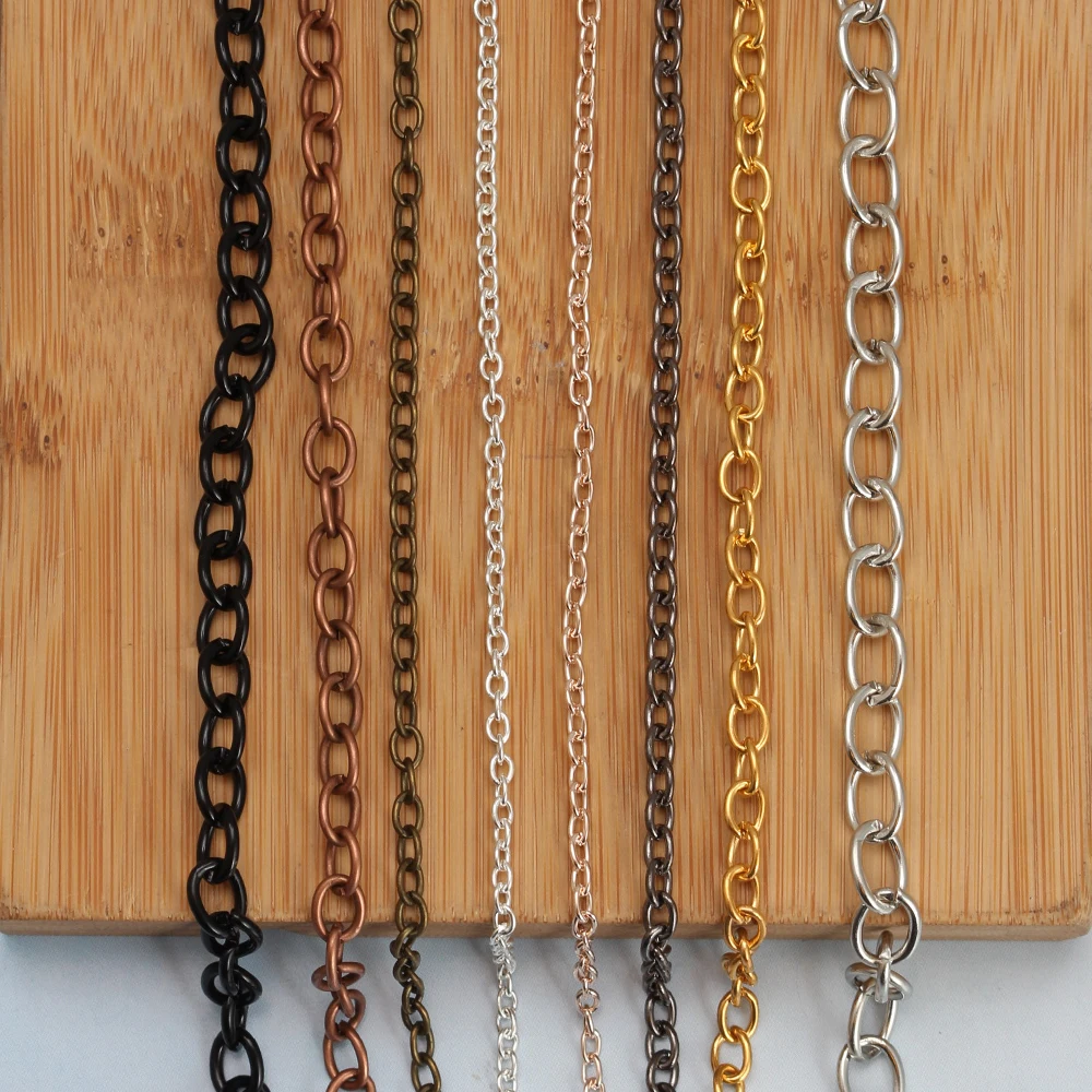 10yard/Lots Metal Chain For Jewelry Making DIY Gold Plated Necklace bracelet Chains Materials Handmade Supplies