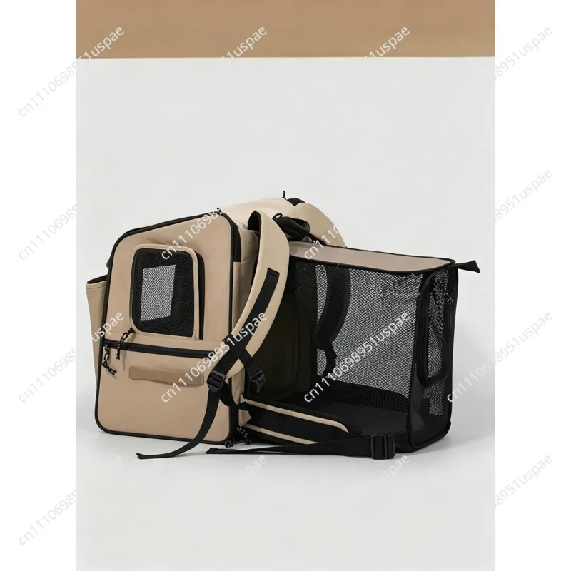 Pet Bag Cat Dog Tent Bag with Cat Nest Large Capacity Go Out Portable Breathable Double Shoulder Cat Bag
