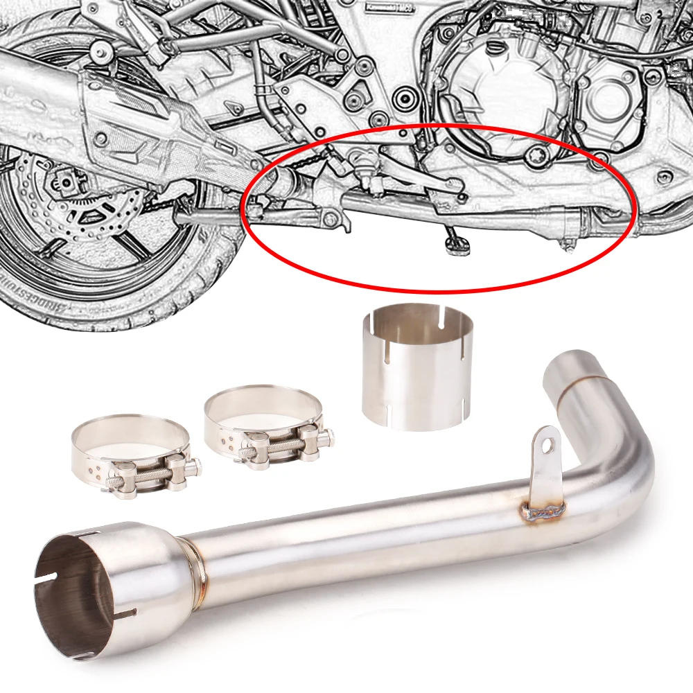 Slip on for Kawasaki versys1000 2019-2021 motorcycle exhaust modified mid section stainless steel middle link pipe