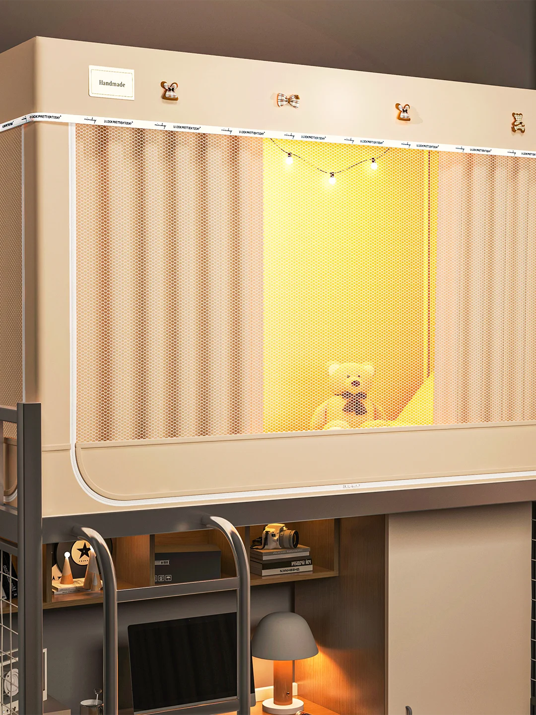 

Thiened 600D High Precision Blaout Curtain Mosquito Net Full Set Zero Coating for Student Bed 90 Deee Angle Canopy