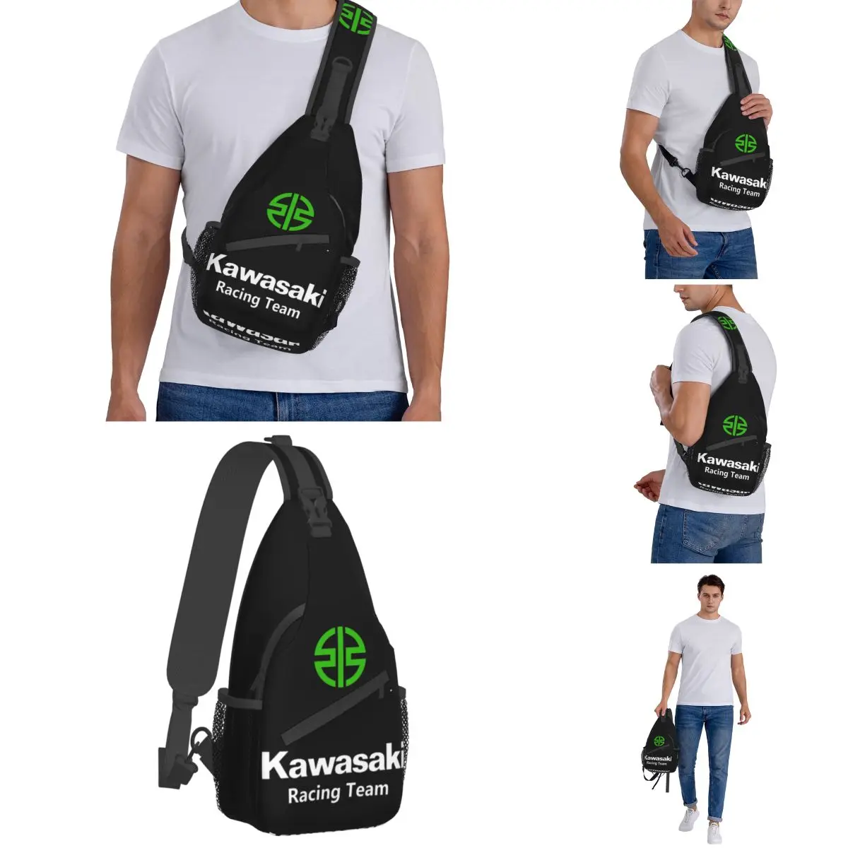 Kawasakis-H2 Flagship Crossbody Sling Bags, Fashion Chest Bag, Initiated Backpack, Daypack for Randonnée, Travel Camping Pack