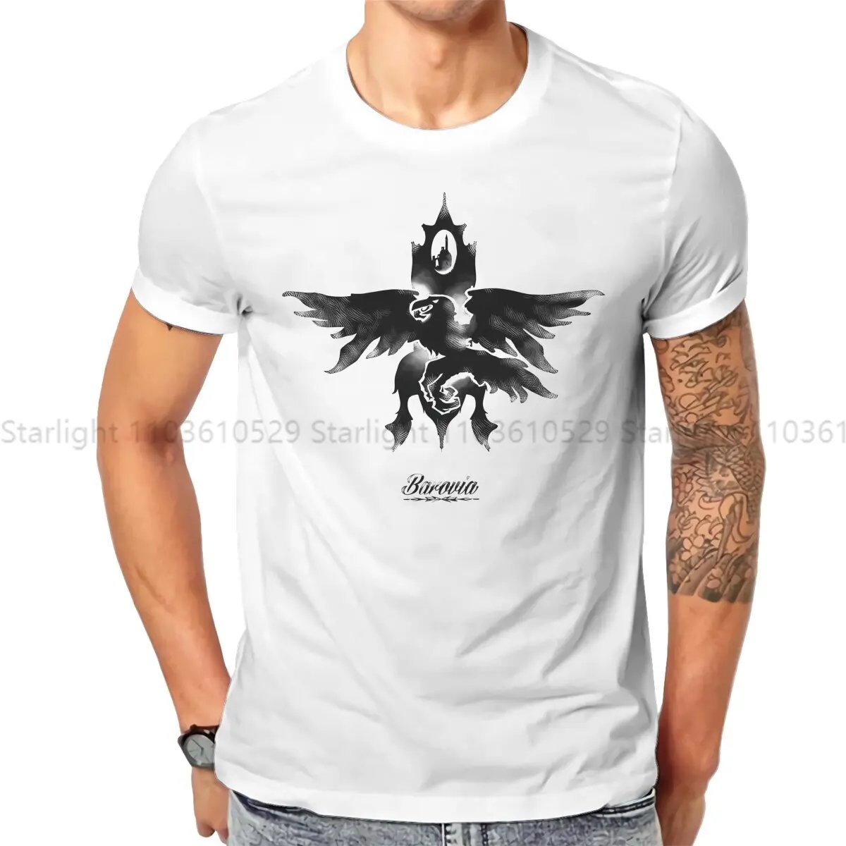 DnD Game Man TShirt STRAHD's CREST BAROVIAN TRAVEL BUREAU Distinctive T Shirt Original Sweatshirts Hipster