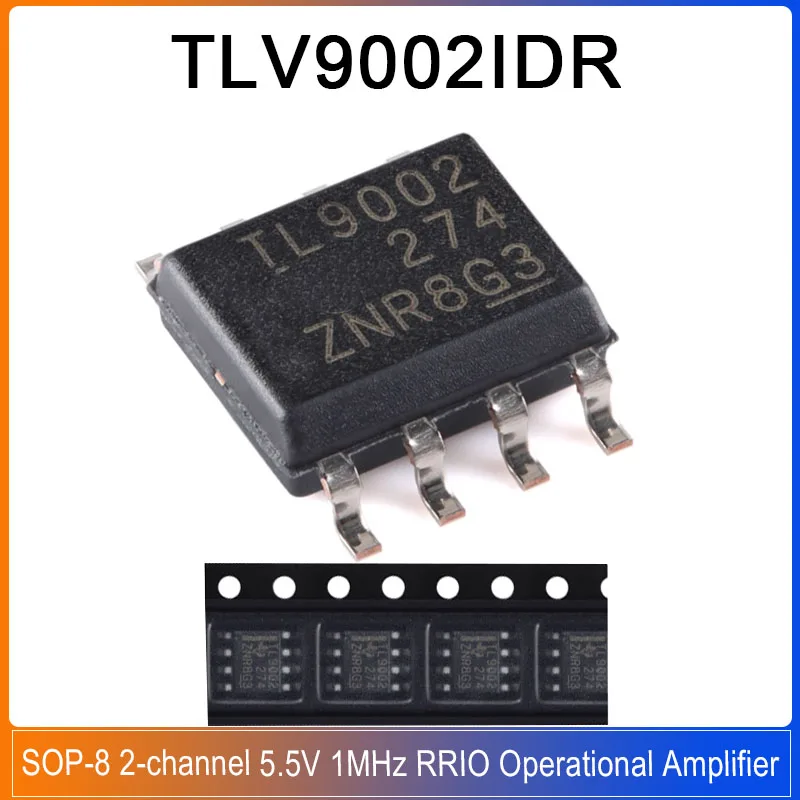 10-50pcs TLV9002IDR SOP-8 TLV9002 TL9002 Dual-channel 5.5V 1MHz RRIO Operational Amplifier IC