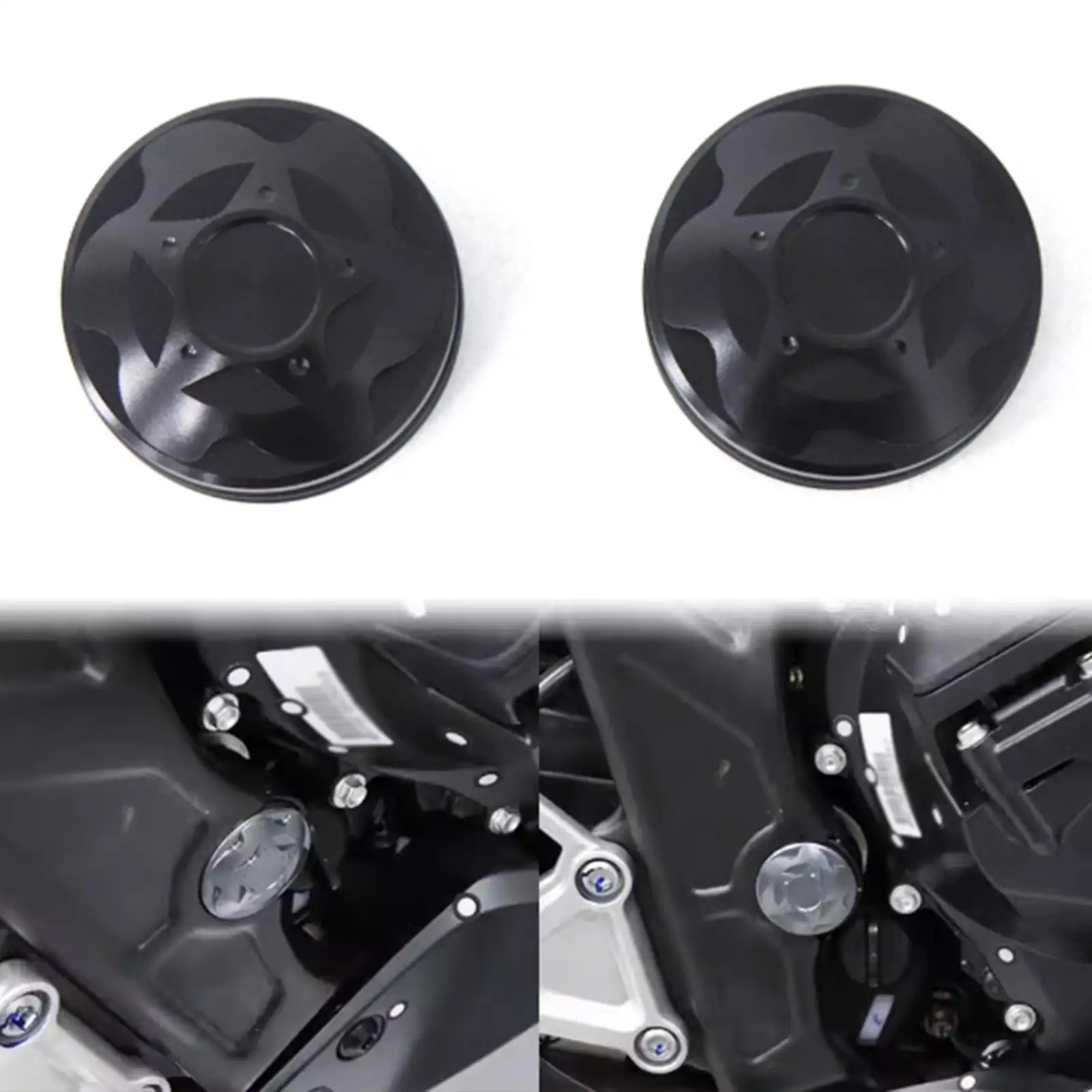 

Motorcycle Frame Hole Cover Caps Motorcycle Accessories Components Easy Installation Professional Replaces for CB650R