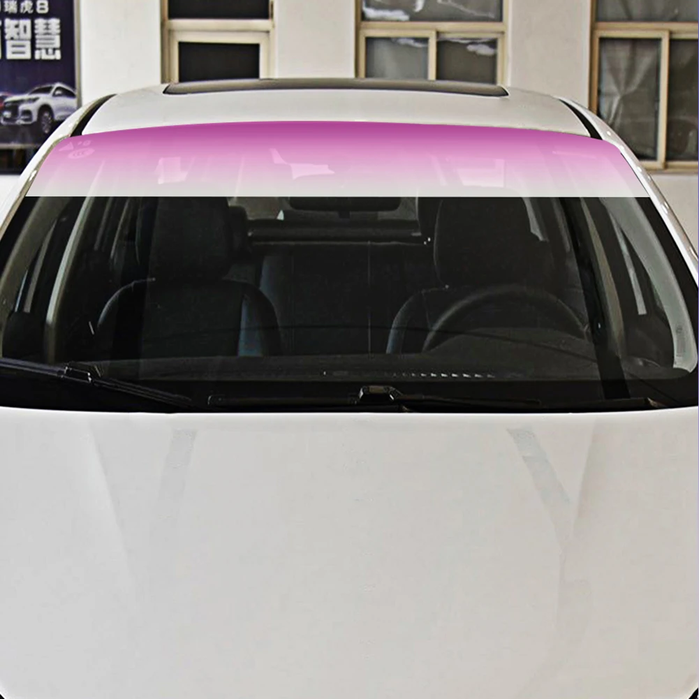 

Front Windshield Sun Visor Strip Tint Film with PVC Construction and Invisible Air Release Channel for Bubble Use