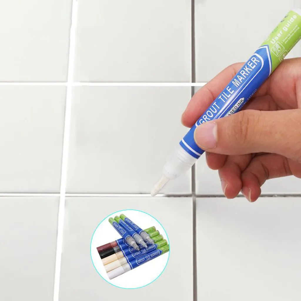4ml White Waterproof Tile Marker Grout Pen Wall Seam Pen For Tiles Floor Bathroom Decontamination Seam Repair Tools