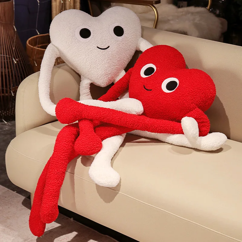 100CM Long Love pillow toys Long Arms Legs Cute Love Heart Plush Decorative Cushion Pillow for Sofa Chair Home Decoration