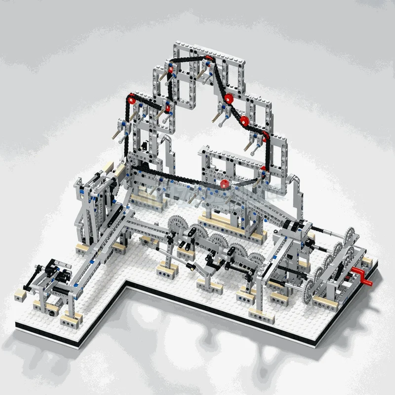1222PCS Automated Ball Conveyor Machine Technical Building Blocks Engineering Model DIY Assembly Brick Set Display Festival Gift