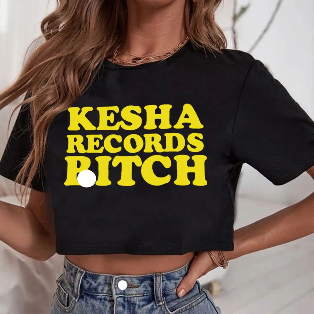 

Kesha Yippee Ki Yay Tour 2022, укороченные топы, подарок для фанатов, женские футболки с круглым вырезом