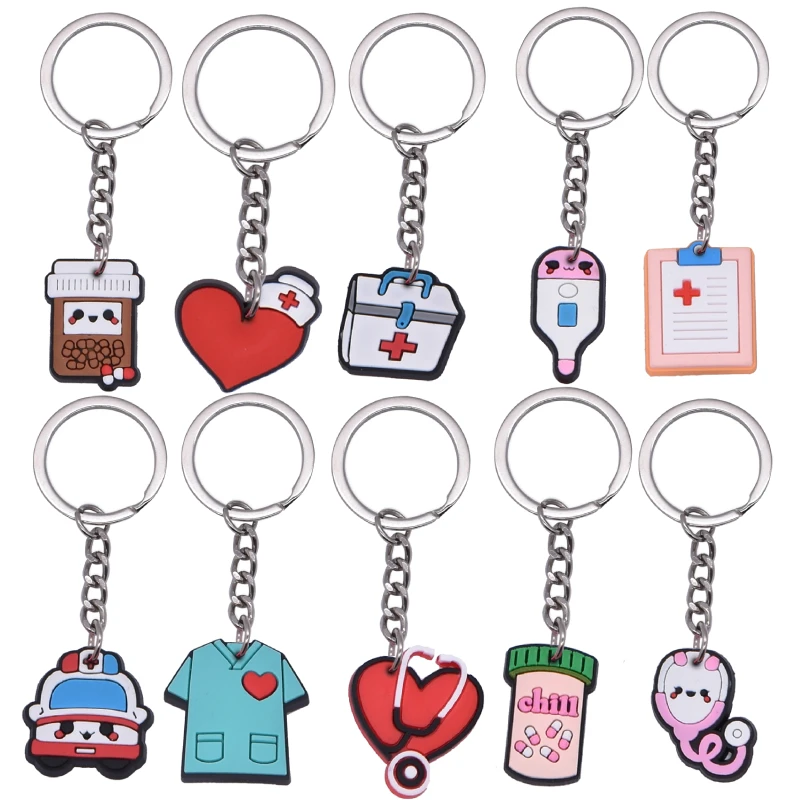 10pcs Keychains Bulk Party Favors  School Day Birthday Christmas Supplies