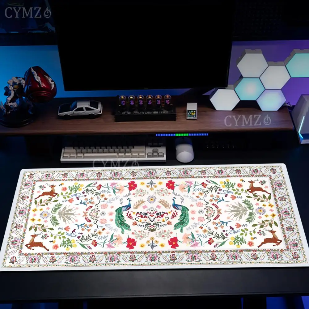 لوحة ماوس كبيرة على الطراز الفارسي الرائعة، حصيرة مكتبية، لوحة ألعاب غير قابلة للانزلاق، سجادة ماوس متينة، سجادة مكتب، سجادة مكتب
