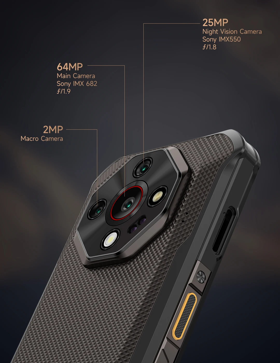 Ulefone Armor X16 Pro 10360mAh Glare Flashlight 5G Rugged Phone Smartphone Android 15 Up to 16GB+256GB 64MP Main Cam 6.56" 120Hz